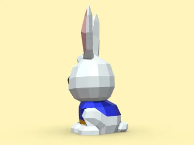 Rabbit bunny 3D print model