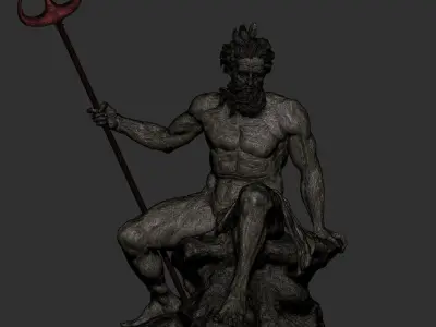 Neptune Sculpture 3D print model