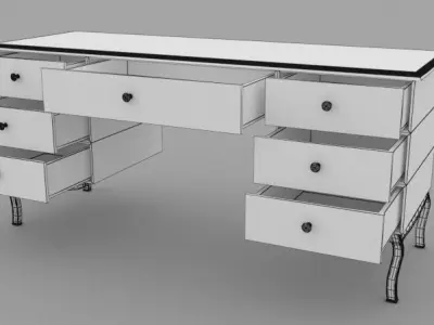 Painted Drawer Free low-poly 3D model