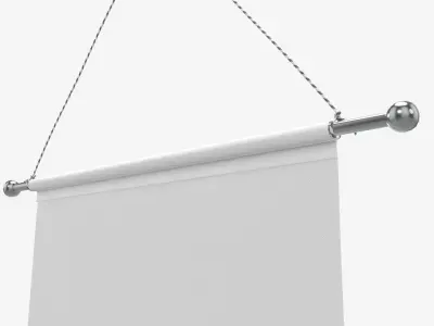 Tall wall pennant 3D model