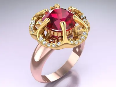 Diamond Ring - Womens Rings - GN246 3D print model