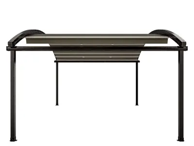 Motorized Pergola 4 worn steel 3D model