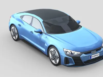 Audi RS e-tron GT Low-poly 3D model