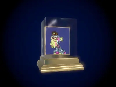 Mutant Ape 11 Gold Club Low-poly 3D model