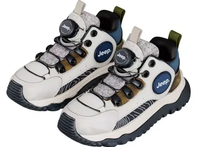 Jeep Kids Shoe 01 3d print and game ready Low-poly 3D model