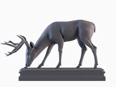 Deer Eating 3D print model