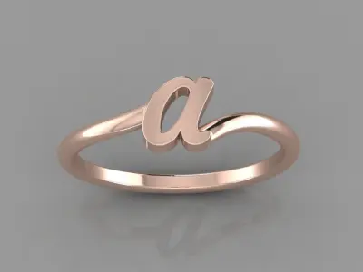 Alphabet Ring A 3D print model purchase