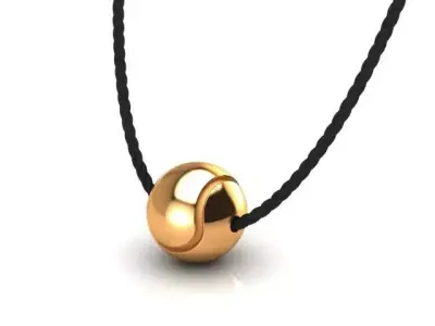 Tennis ball pendant 3D print model