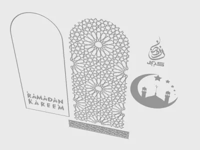  Ramadan Decoration Arabic Lantern EID  SETUP Islamic 3D model 3D model
