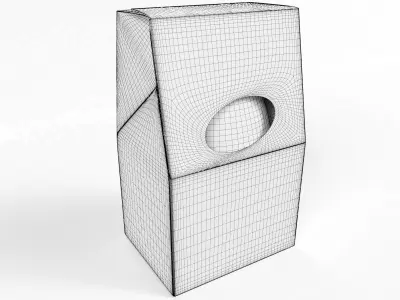 130g Milk Chocolate egg in a carton  3D model