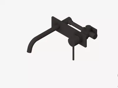 Wall Mixer Set - Luxury - Sleek Low-poly 3D model