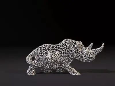 Rhino figure 3D print model