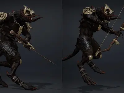 Archer Archer Arm1 Brutal Low-poly 3D model