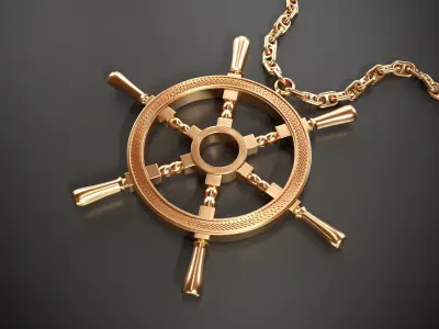 Steering wheel 3D model