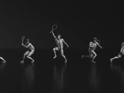Tennis man 25 figure 3D print model