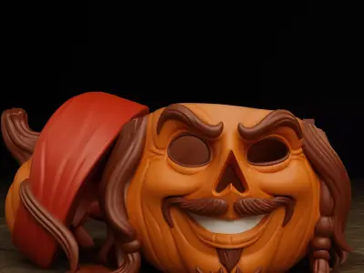 Jack Sparrow Pumpkin - Decor  and Candy Bowl Versions 3D print model