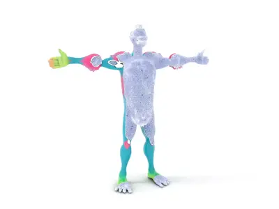 Colorful Cartoon Monster Character Model Pack Low-poly 3D model