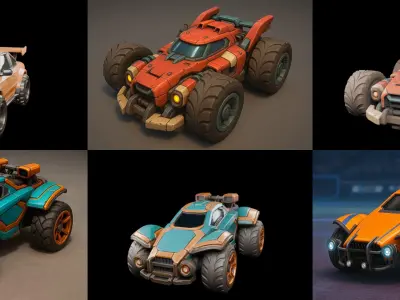 Gt one Car bundle 18 pack 100 glb 3D model