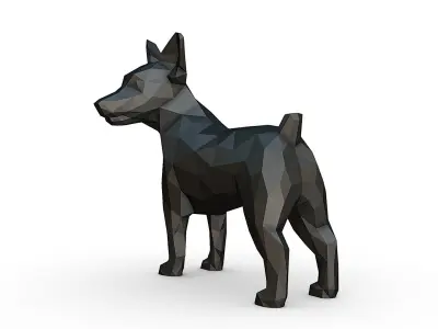jack russell terrier figure 3D print model