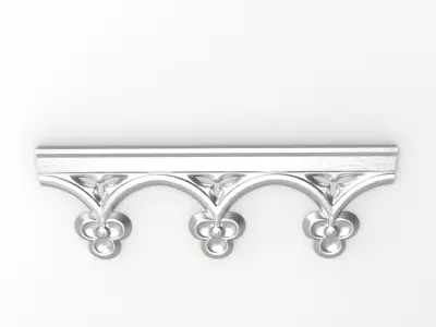 Decorated friezes with trefoil for CNC on printer HD model 3D print model