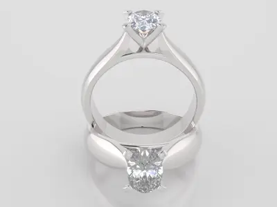 Oval 0-75-CT Quarter Round Profile Shank Width 3-60mm 3D print model