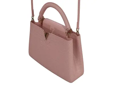 Louis Vuitton bag Capucines Pink Crocodile Leather 3D model