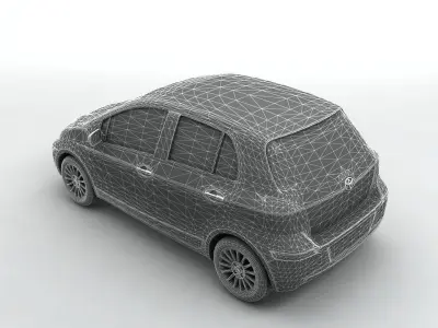 2007 Toyota Yaris Hatchback 3D model