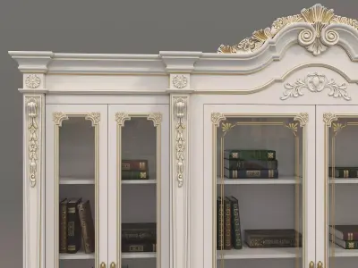 Classic Display Cabinet and Decoration 5 3D model