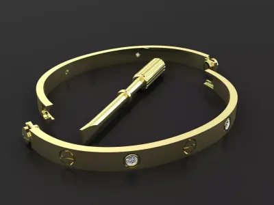 LOVE BRACELET High Quality 3D Model printing model 3D print model