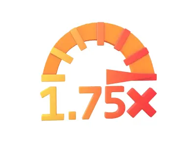 Speed 1 point 75 Symbol v1 003 Low-poly 3D model