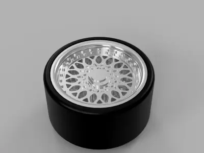 Wheel BBS 17 inch - miniature scale 1-64 Hotweels Greenlight 3D print model