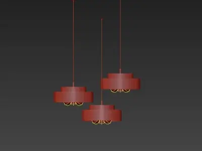 ZINNIA three pendant lights 3D model