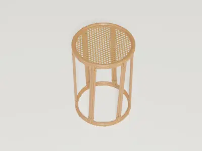 Bamboo high table mesh 3D model