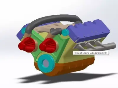 V6 ENGINE 3D model