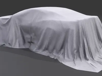 Car Covered with Cloth AAA PBR Game Ready Asset Low-poly 3D model