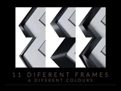 Picture Poster Decorative Frame Designs 3D Model Interior Scene 3D model
