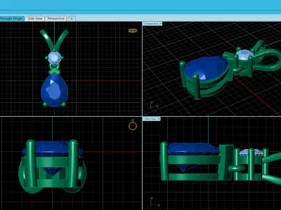 Pendant Pear 8x6 3D print model