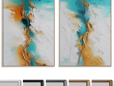 Abstract Painting Frame set 3D model 276