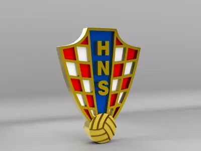 Croatia National Soccer Team Logo 3D model