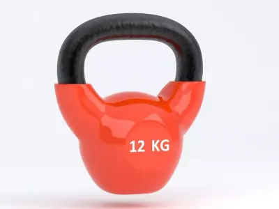 Kettlebell 12 KG RED 3D model