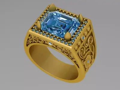 Full diamond ring fast design 3D print model