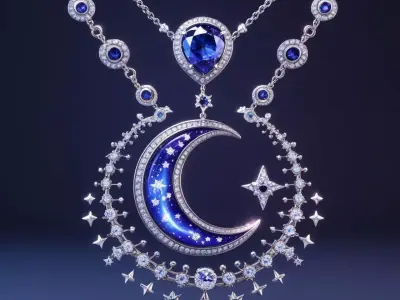 Celestial Empress Necklace 3D print model