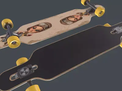 LowPoly longboard Low-poly 3D model