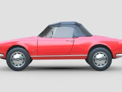 Alfa Romeo Giulietta Spider 1955 Low-poly 3D model
