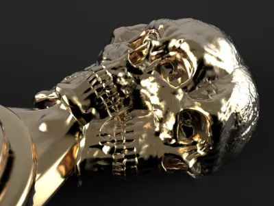 Premium spinner Merged skull 3-arm 3D print model