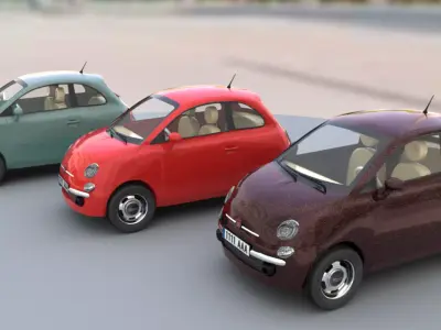 Fiat 500 pack 3D model