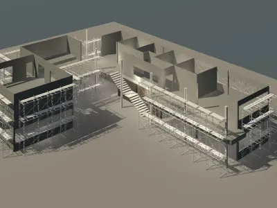 Building in construction scene 25-12 3D model