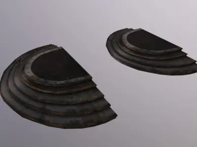 Stairs Art Nouveau Low-poly 3D model