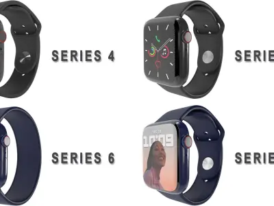 Apple Watch All Series 3D Model Pack