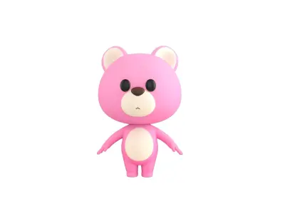 Character216 Pink Bear 3D model